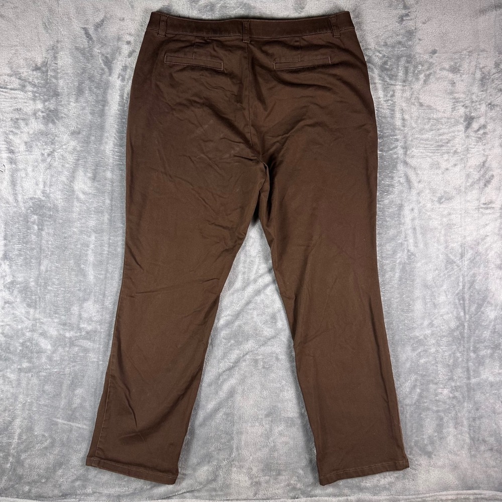 Christopher and Banks Signature Slimming Brown Straight Leg Pants Womens 16 - Picture 6 of 7